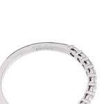 Platinum Diamond .27ctw 2.2mm Half Circle Forever Band Ring 53 6.5 - Image 5