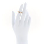 18K Pink Gold Diamond 4mm LOVE Wedding Band Ring 47 4.25 - Image 2