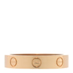 18K Yellow Gold Diamond 4mm LOVE Wedding Band Ring 53 6.5 - Image 3