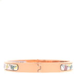 Enamel Printed Hermes Flagship Mini Clic Kelly Bracelet PM Jasmin - Image 3