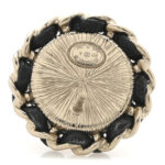 Pearl Crystal Lambskin CC Earrings Gold Black - Image 4