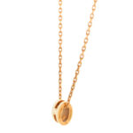 Lacquered Gold Mini Pop H Pendant Necklace White - Image 4