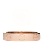 18K Pink Gold 3.5mm LOVE Wedding Band Ring 48 4.5 - Image 3