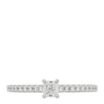 Platinum Diamond .20ct Novo Cushion Cut Engagement Ring 51 5.75