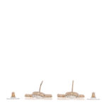 Crystal Pearl Bow-tiful CC Drop Earrings Gold - Image 3