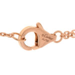 18K Pink Yellow White Gold Trinity Double Chain Pendant Necklace - Image 4