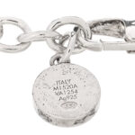 Sterling Silver Enamel LV Spike Bracelet Black - Image 3
