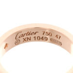 18K Pink Gold Diamond 4mm LOVE Wedding Band Ring 47 4 - Image 4