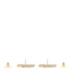 Crystal Pearl CC Large Earrings Gold - Image 3