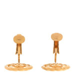 Crystal CC Round Clip On Earrings Gold - Image 3
