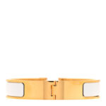 Enamel Narrow Clic Clac H Bracelet PM White - Image 3