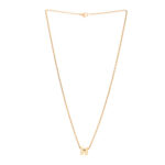 Lacquered Gold Mini Pop H Pendant Necklace White - Image 3