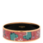 Enamel Printed Wide Les Leopards Bracelet 65 Rose Couture - Image 4