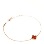 18K Rose Gold Carnelian Sweet Alhambra Bracelet