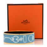 Enamel Printed Inventaire Poetique Pour Un Conte Sellier Wide Bracelet 70 Crepuscule Bleu - Image 5