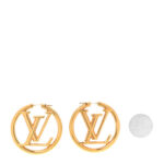 Metal Louise Hoop Earrings Gold - Image 2