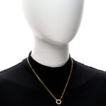 18K Yellow Gold 2 Diamond LOVE Necklace - Image 2
