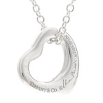 Sterling Silver Elsa Peretti 11mm Open Heart Pendant Necklace - Image 4