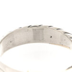 Sterling Silver 18K Yellow Gold Crossover Two Row Ring 54 7 - Image 5