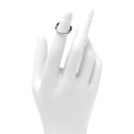 18K White Gold Lock Ring 44 3 - Image 2