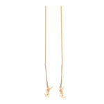 Metal Opyum Threader Earrings Gold