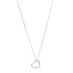 Sterling Silver 22mm Elsa Peretti Open Heart Pendant Necklace