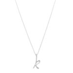 Sterling Silver Elsa Peretti Letter K Pendant Necklace
