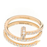 18K Yellow Gold Diamond Double Juste Un Clou Paved Ring 46 3.75 - Image 4