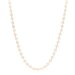 Sterling Silver Akoya Cultured Pearl 5-5.5mm Strand Necklace 17.5"