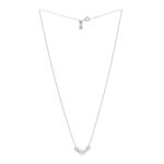 18K White Gold Diamond Akoya Cultured Pearl 5.5-8mm Pearls in Motion Necklace - Image 3