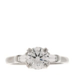 Platinum Diamond 1.02ct Classic Winston Round Brilliant Engagement Ring 50 5.25