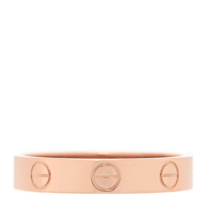 18K Pink Gold 3.5mm LOVE Wedding Band Ring 52 6