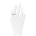 Sterling Silver 18K Yellow Gold Diamond Petite Buckle Ring 54 6.75 - Image 2