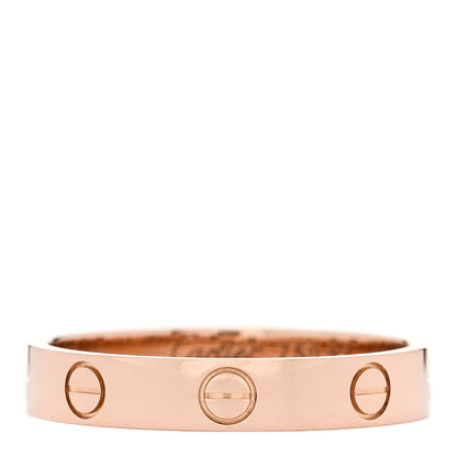 18K Pink Gold 3.5mm LOVE Wedding Band Ring 57 8