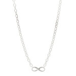 Sterling Silver Narrow Infinity Link Necklace