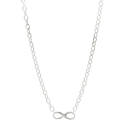 Sterling Silver Narrow Infinity Link Necklace