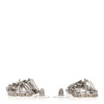 Crystal Baguette CC Chain Drop Earrings Silver - Image 3