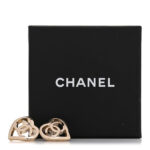 Metal CC Heart Coco In Love Earrings Gold - Image 5