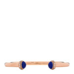 18K Rose Gold Diamond Lapis Lazuli Possession Open Bangle Bracelet