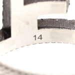 Sterling Silver Wide Square G Band Ring 53 6.5 - Image 5