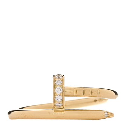 18K Yellow Gold Diamond Small Juste Un Clou Ring 48 4.5