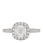 Platinum Diamond 1.10ct The One Cushion Shaped Micropave Engagement Ring 47 4