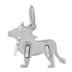 Sterling Silver Save the Wild Lion Charm