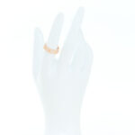 18K Pink Gold Diamond Small LOVE Paved Ring 54 7 - Image 2