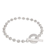 Sterling Silver Boule Bead Toggle Bracelet - Image 2