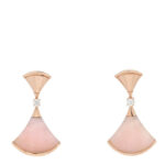 18K Rose Gold Diamond Pink Opal Divas' Dream Earrings