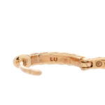 18K Yellow Gold Sculpted Cable Huggie Hoop Earrings - Image 5