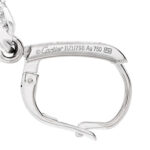 18K White Gold Diamond Amulet Pave Earrings - Image 4