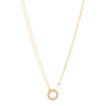 18K Yellow Gold 2 Diamond LOVE Necklace