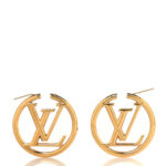 Metal Louise Hoop Earrings Gold - Image 3